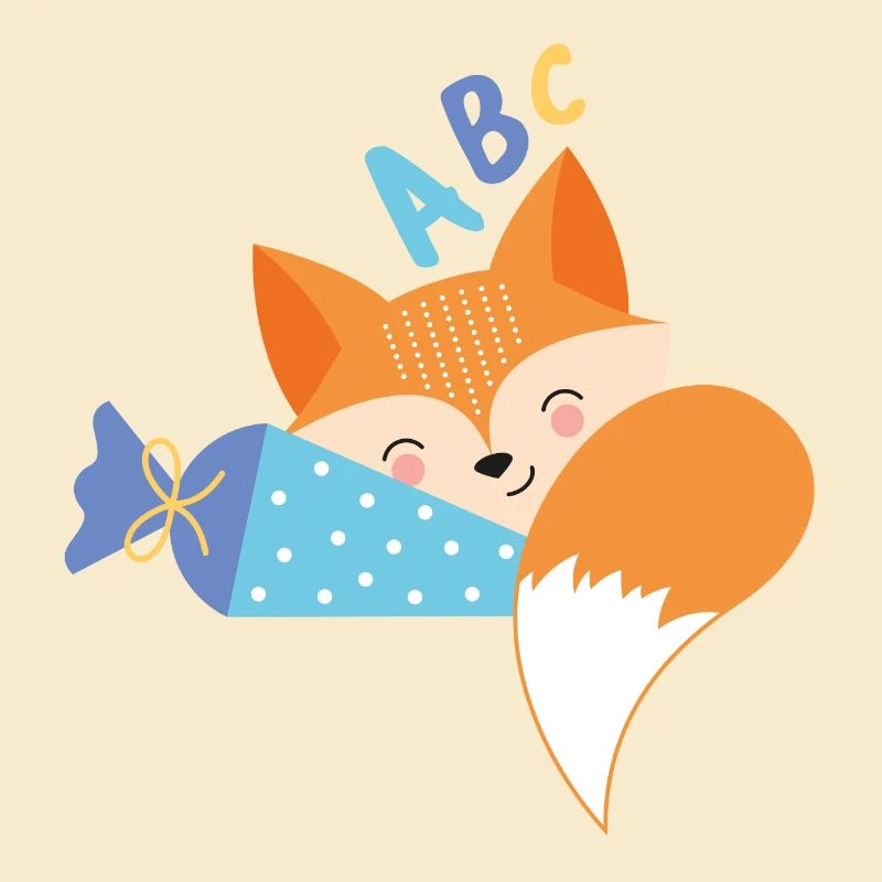 Fox with school cone school enrollment