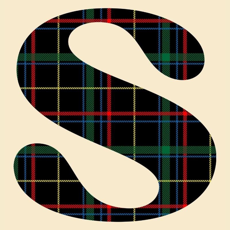 Schottisches Schottenkaro des Monogramms