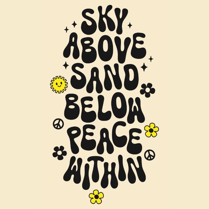 Ciel au-dessus du sable au-dessous de la paix dans Spruch Peace