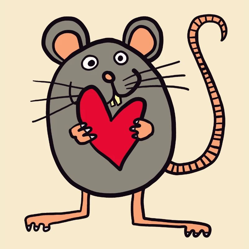 Mouse with heart