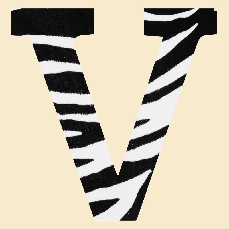 Letter v zebra