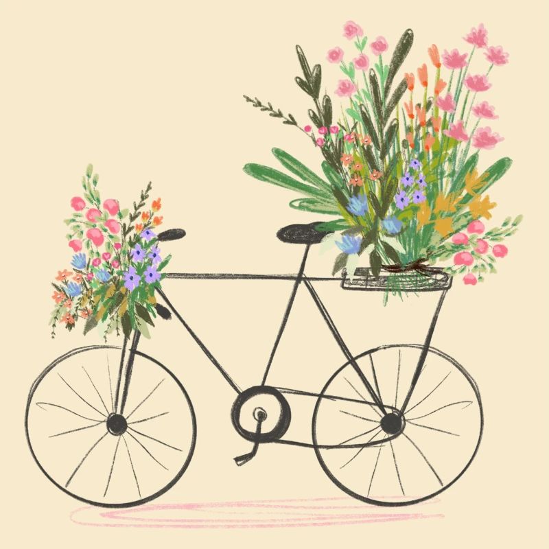 Vélo plein de fleurs