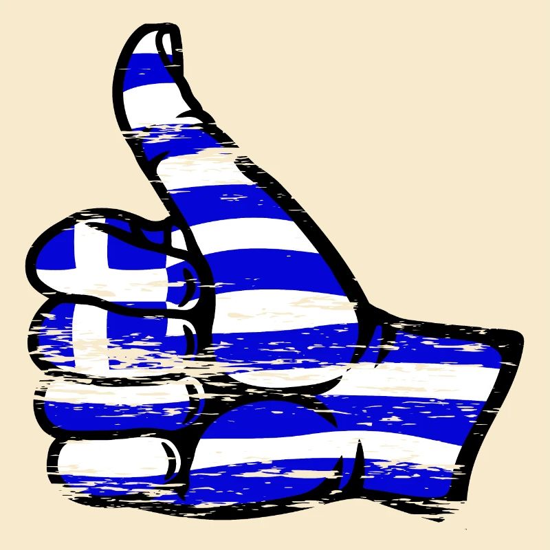 Drapeau de la Grèce OK Symbole utilisé