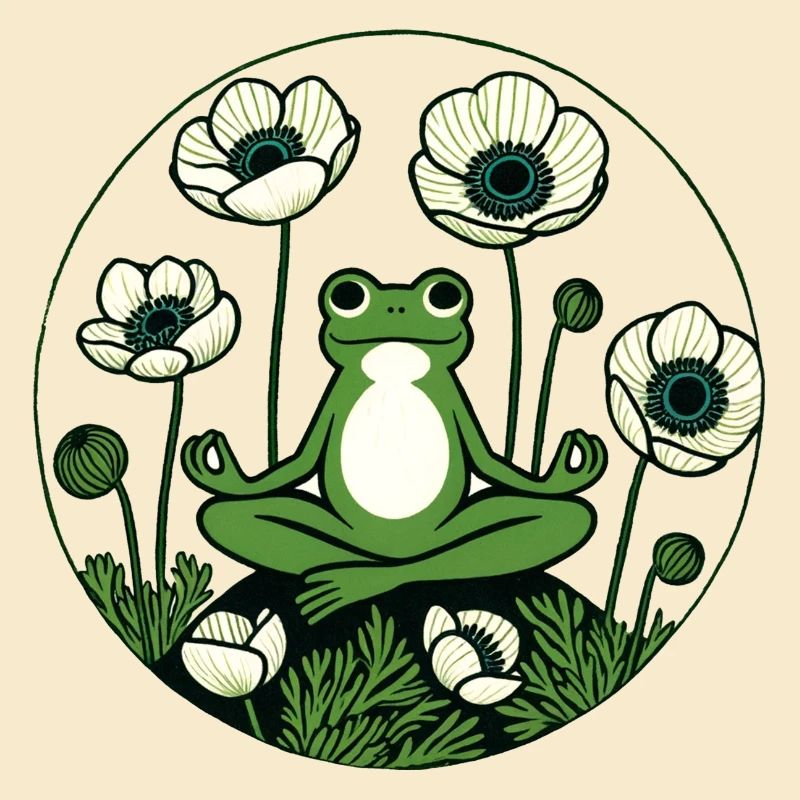 Grenouille méditative