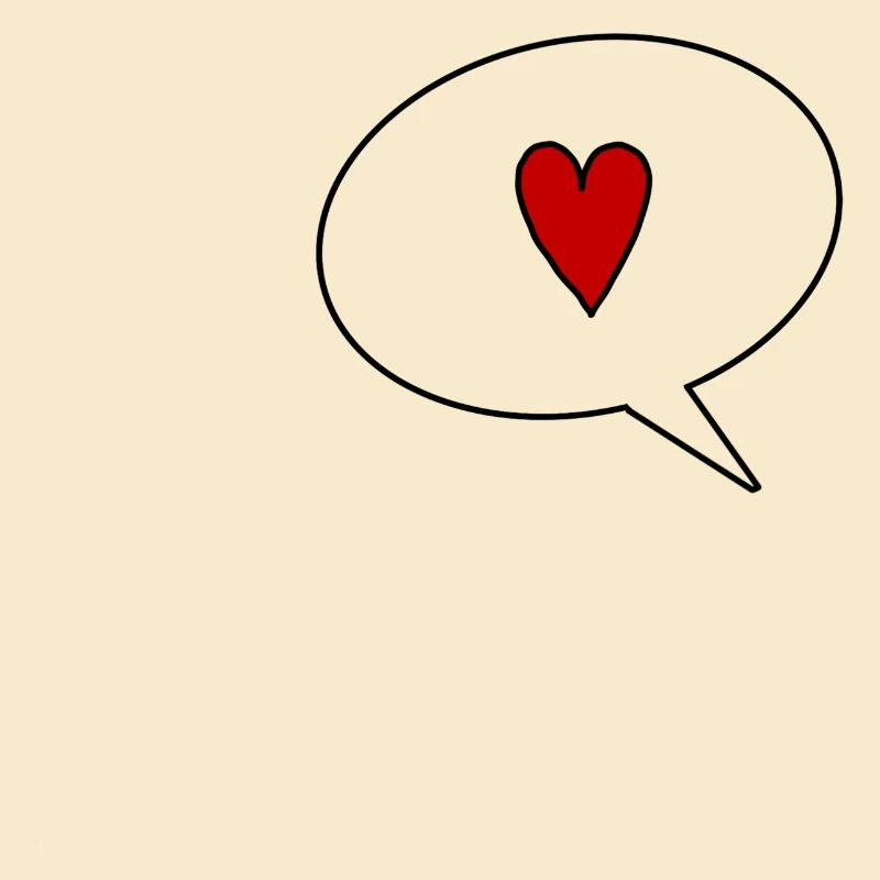 Bulle de dialogue avec cœur