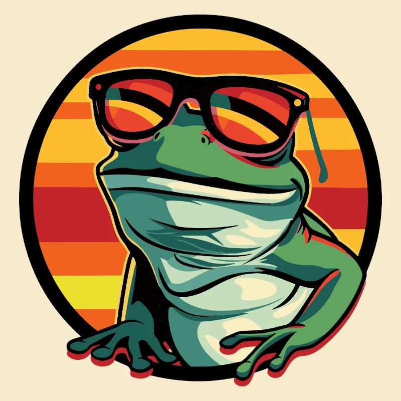 Grenouille Bande dessinée cool