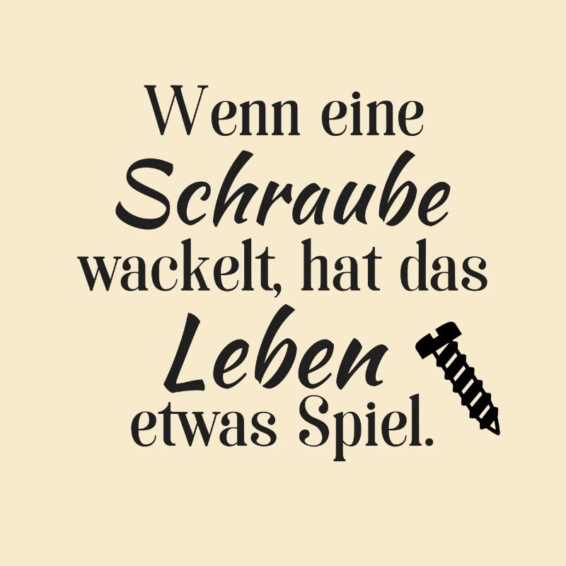 Wenn eine Schraube wackelt, hat das Leben Spiel