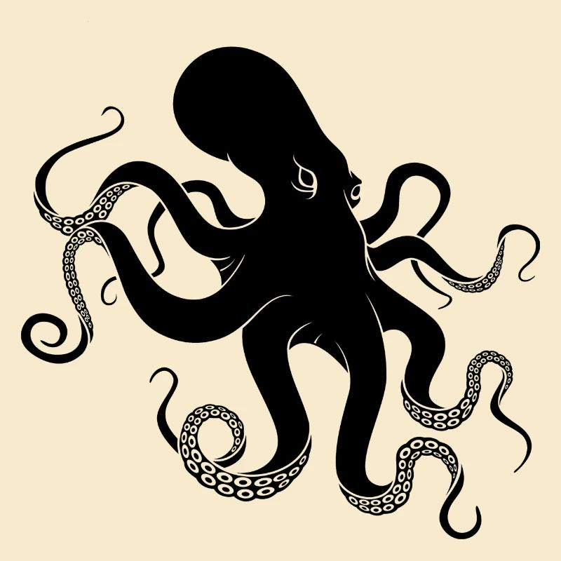Schwarzer Oktopus