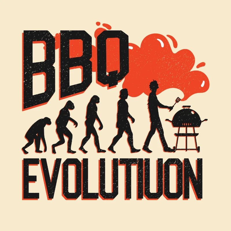 BBQ Evolution,Barbecue,Grill,Grillen,Party Shirt
