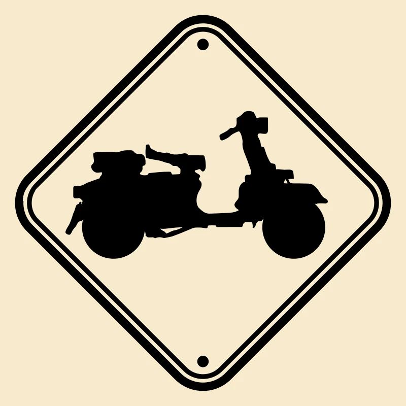 note sign scooter caution zone danger clipart
