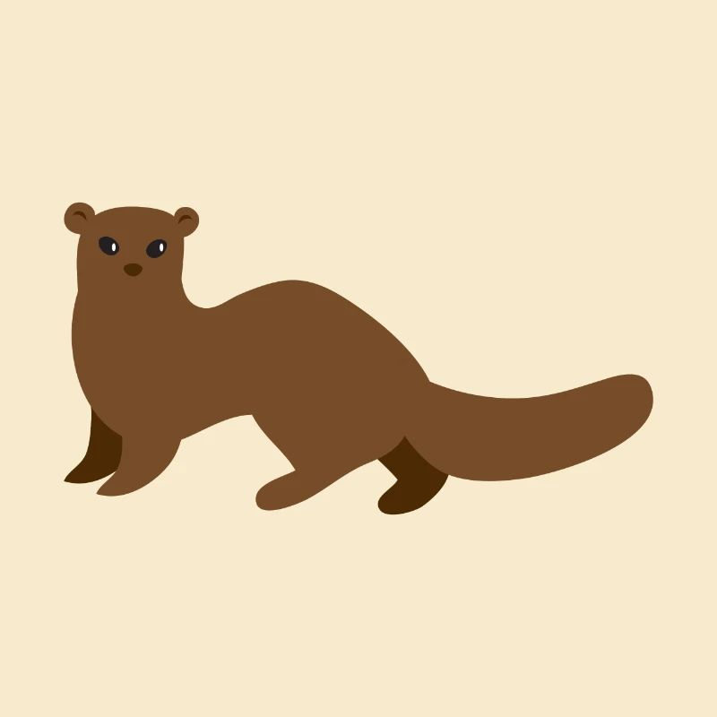 Brauner Mungo Wiesel oder Hermelin