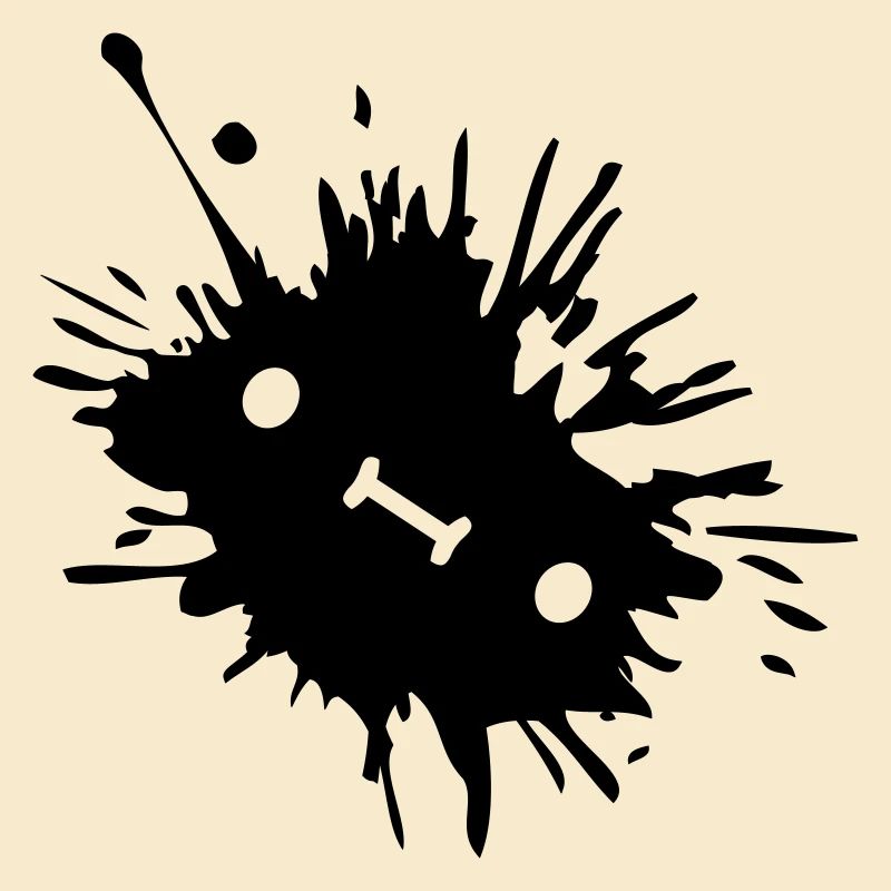 Tache d’encre avec visage