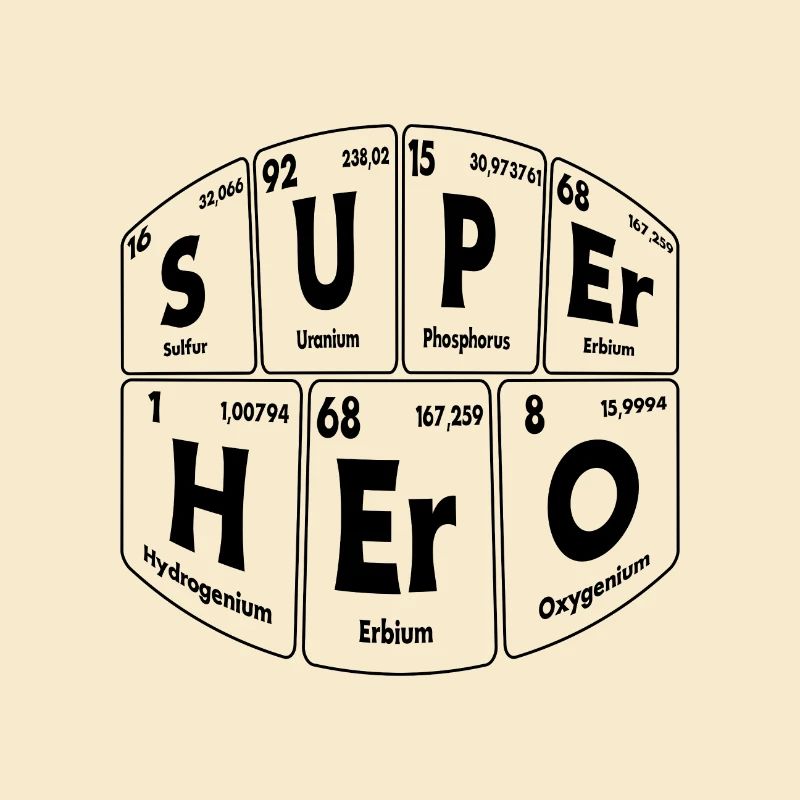 Superhero Hero Chemical Elements Periodic Table