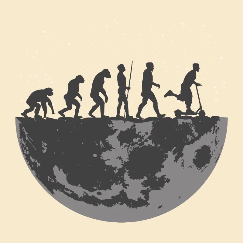 Tretroller E-Roller Elektroroller Evolution Mond