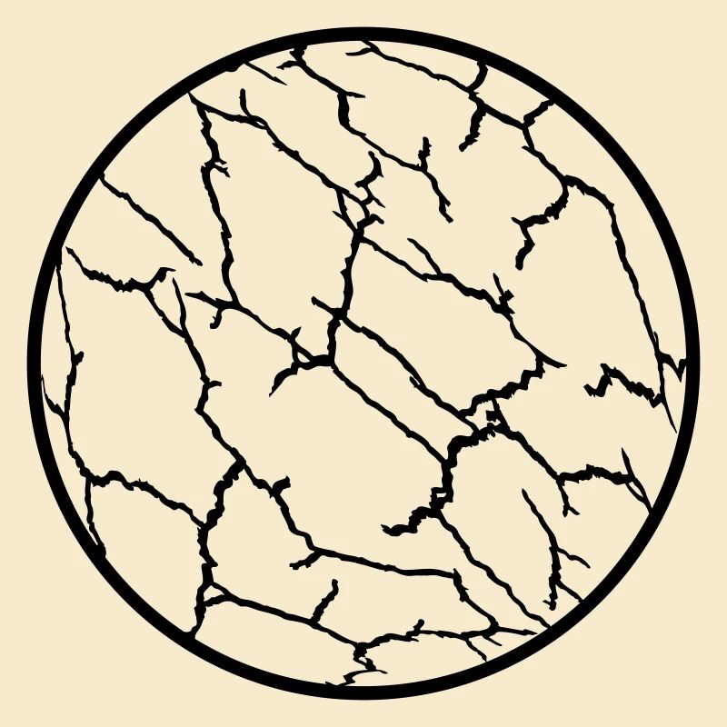 Cracks Pattern Planet Ball