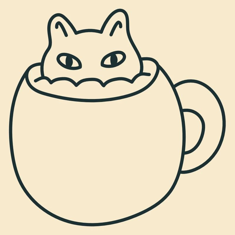 Mignon petit chat dans une tasse