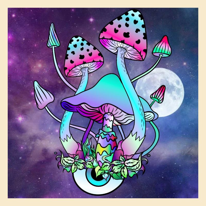 Magic Mushrooms Psychedelic Mushroom Art