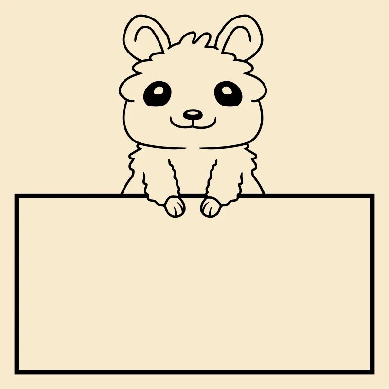 Text einfügen Schild Hamster