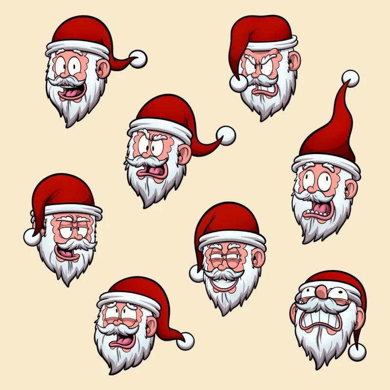 Weihnachtsmann-Köpfe