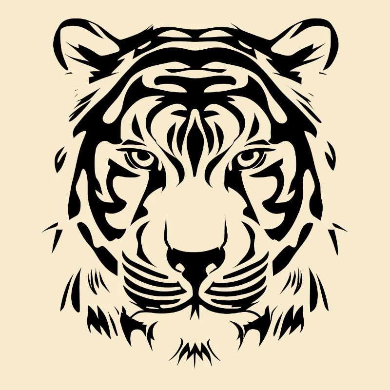 Kopf von einem Tiger, cool und graphisch