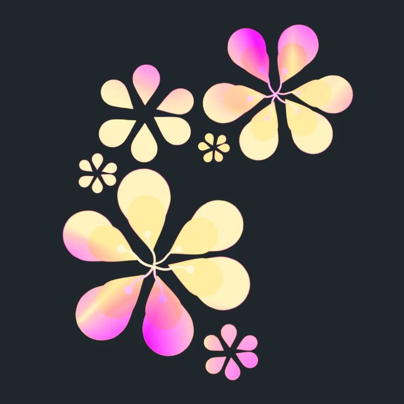 yellow flowers pattern shape flowers
