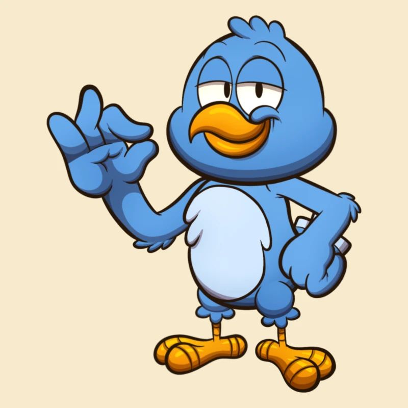 Oiseau bleu parfait