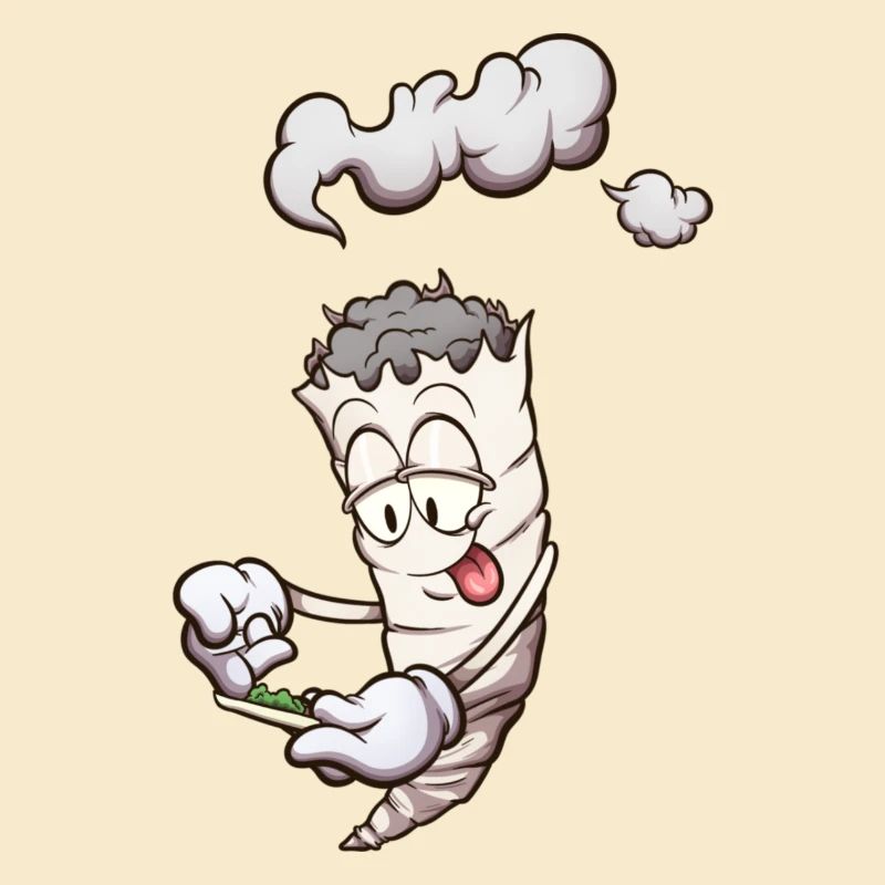 Funny Cartoon Joint Rolling A Joint