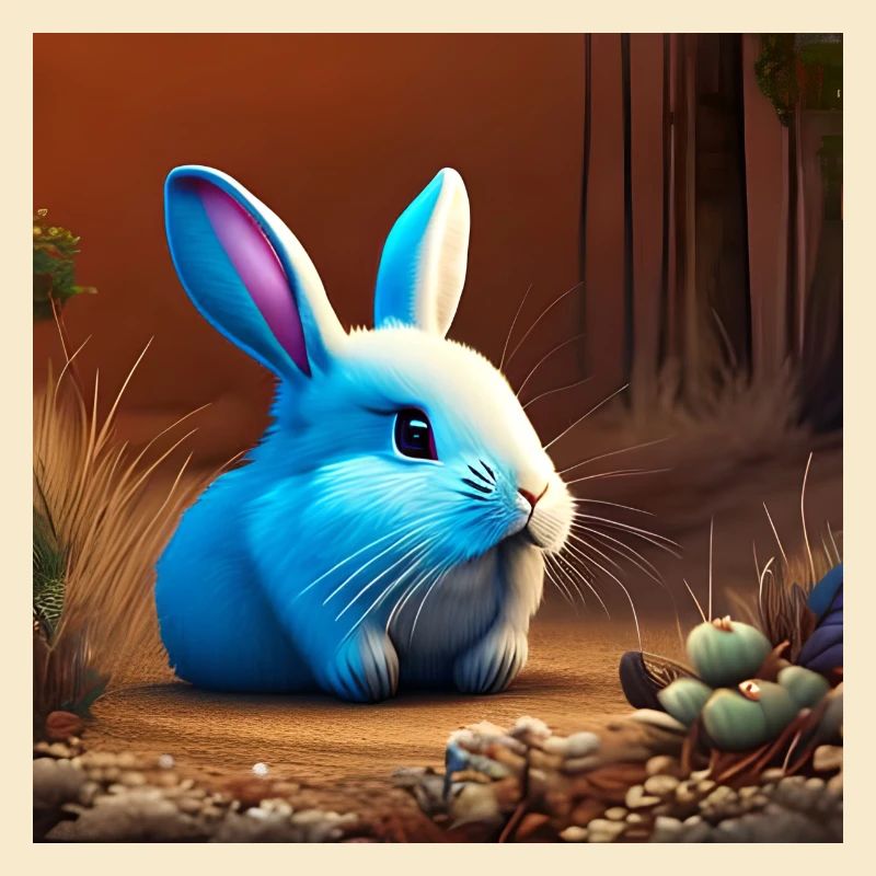 Lapin mignon dans la grotte