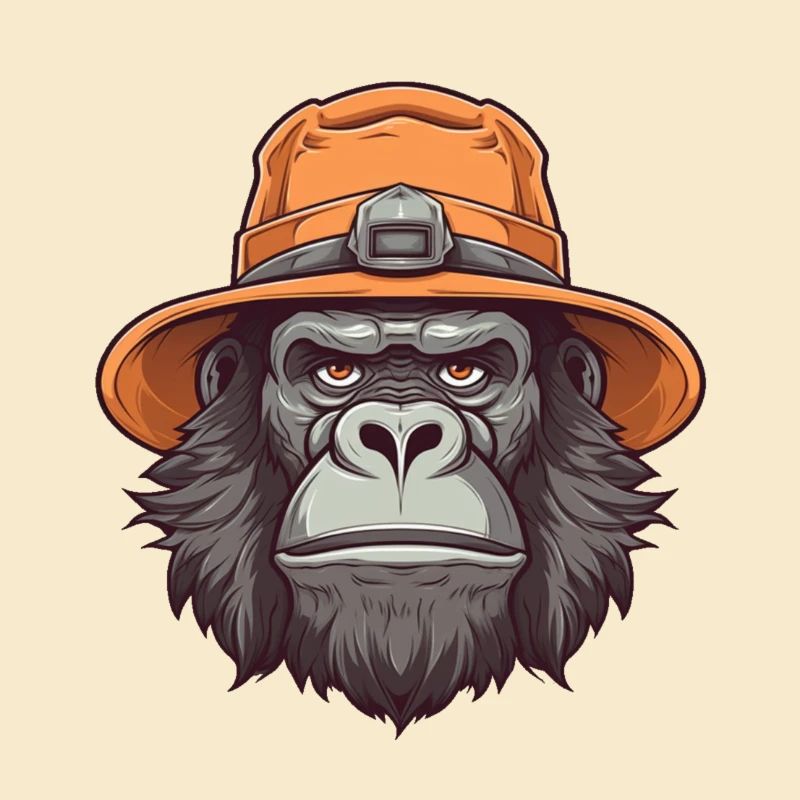 Gorilla with hat