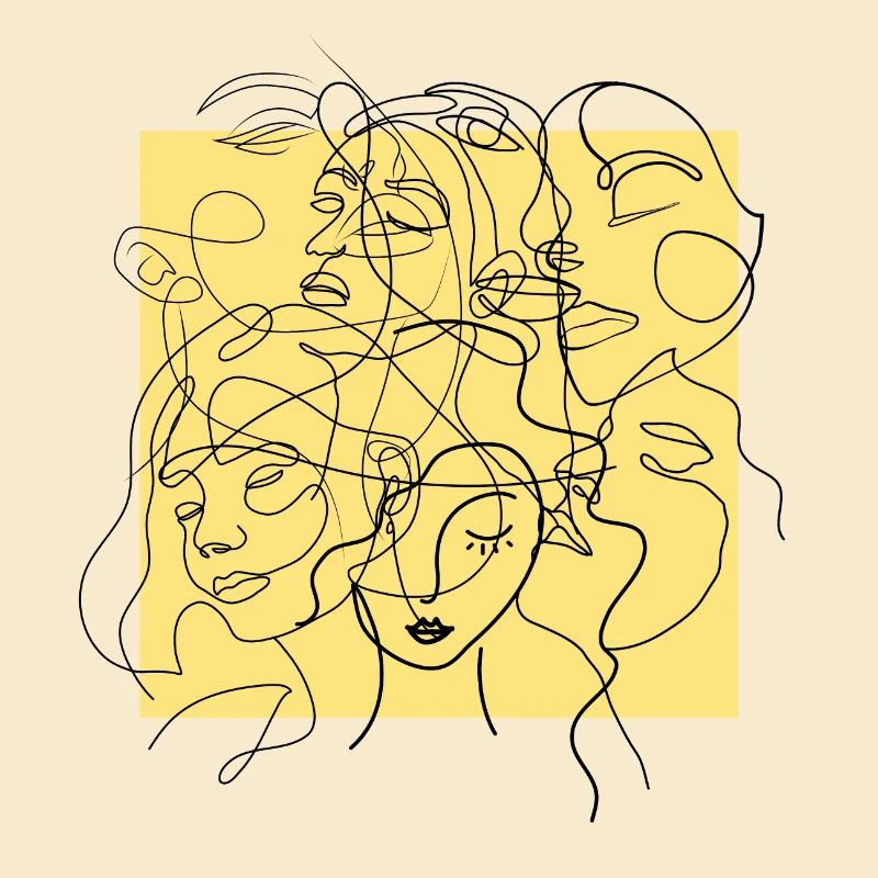 Face line yellow