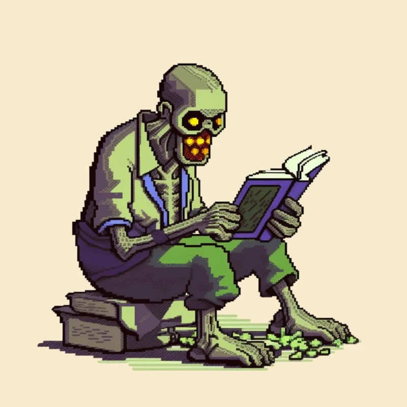 Pixel Zombie – Temps de lecture dans un style rétro