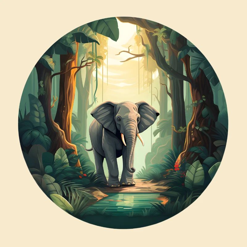 Regenwald-Elefant