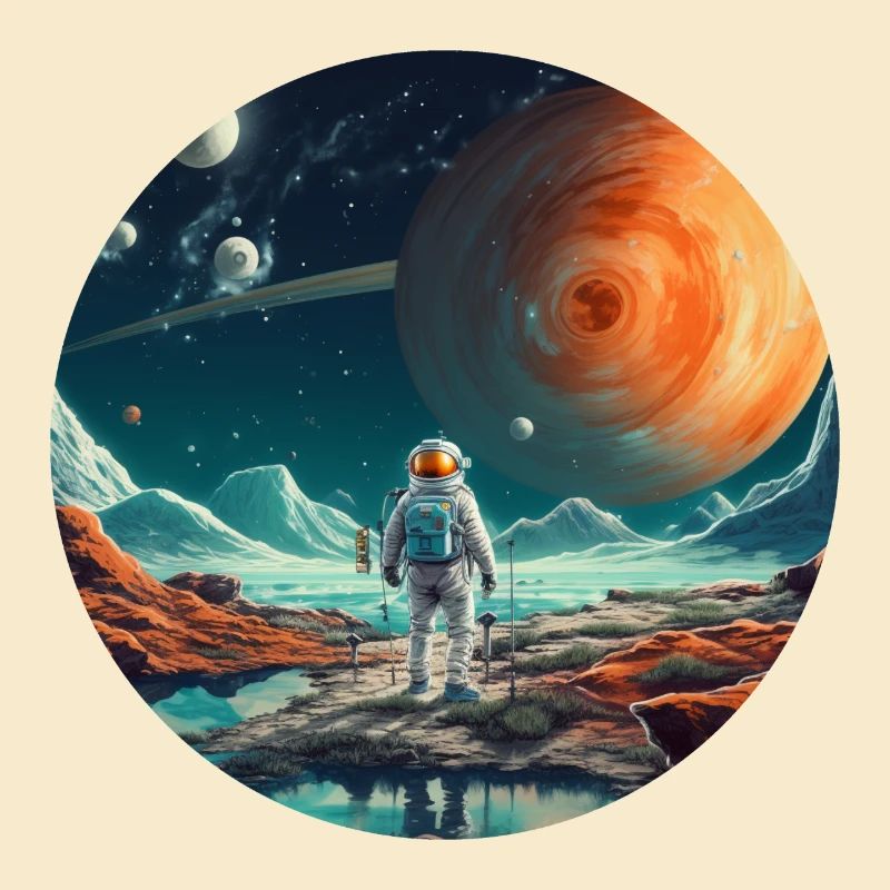 Spaceman um All, Astronauten Geschenk