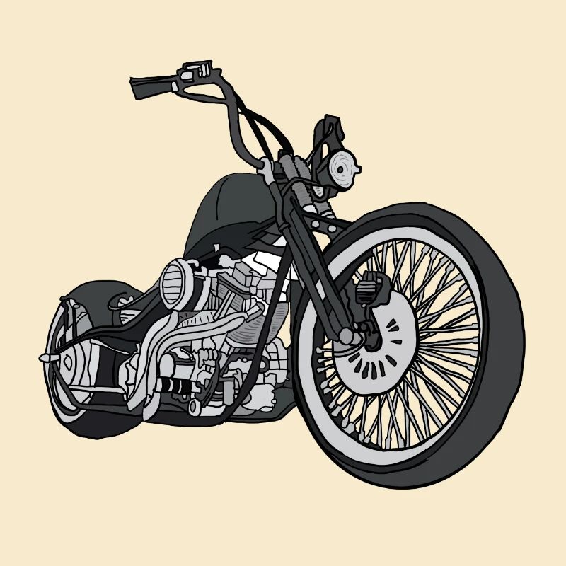 Schwarzer Chopper Grafik