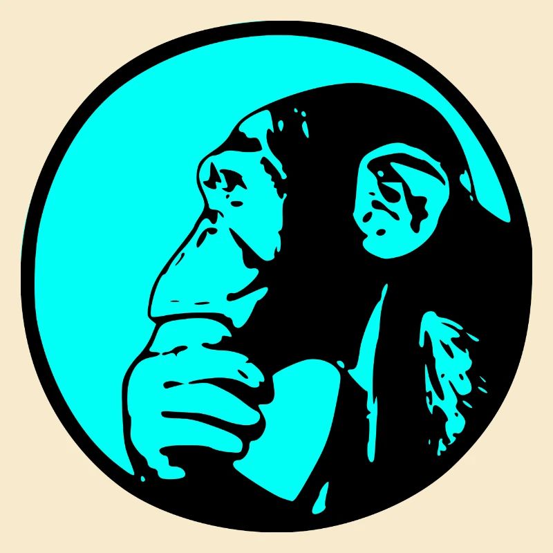 Chimpanzé singe pensant