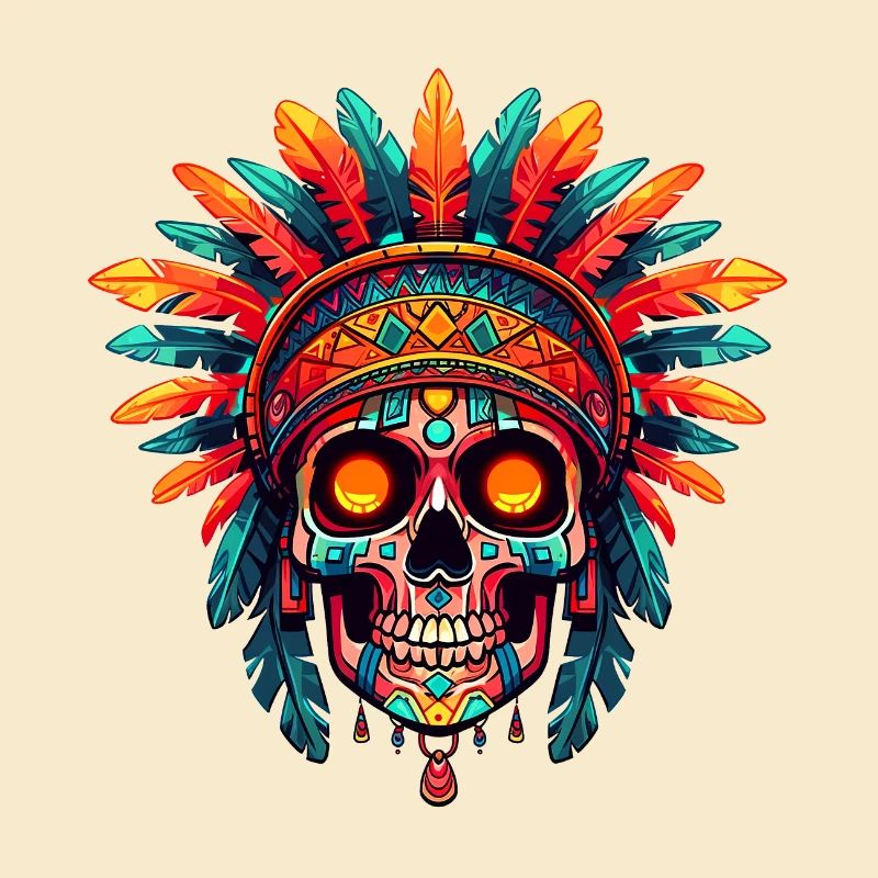 Aztec skull 002