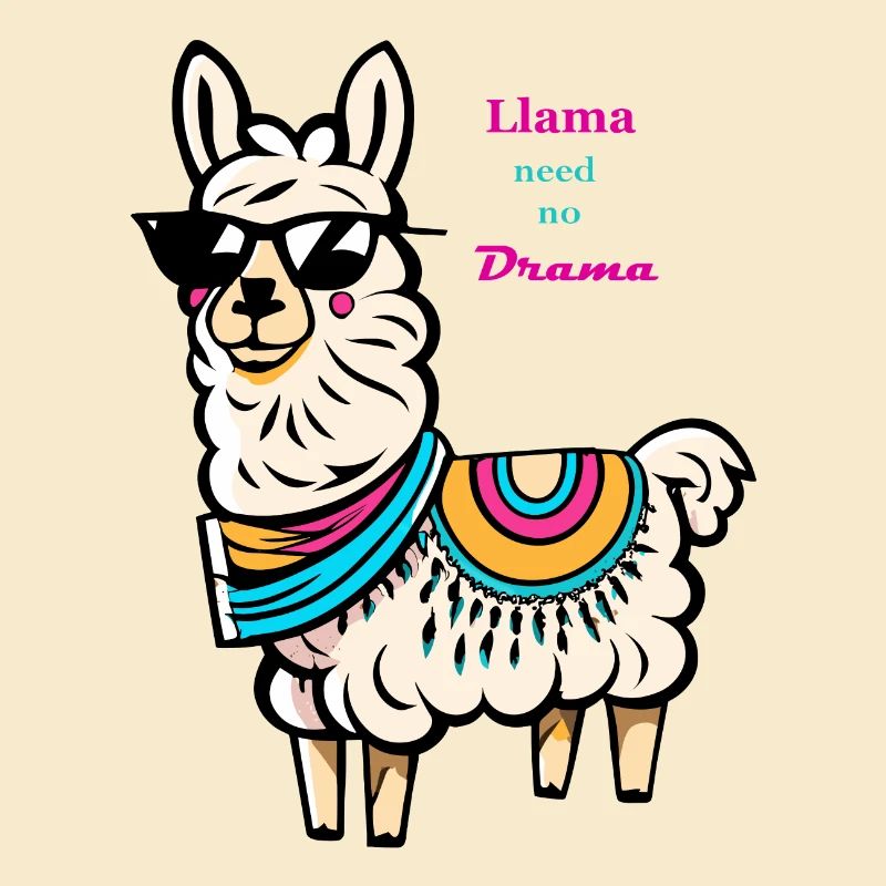 Llama need no Drama Geschenk