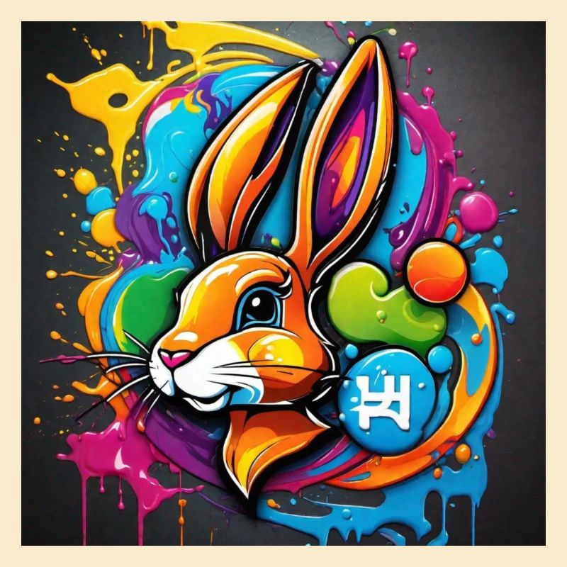 Farbkleks Hase