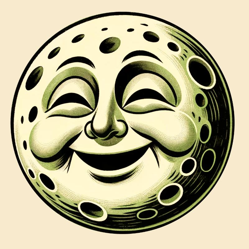 Moon laughs