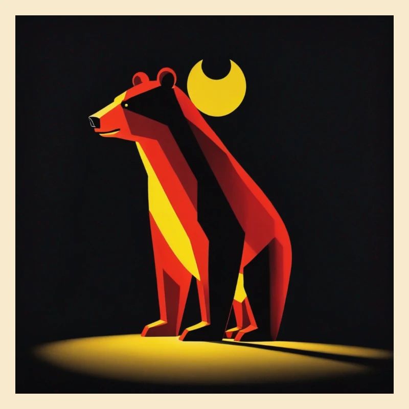 Bear in the moonlight.