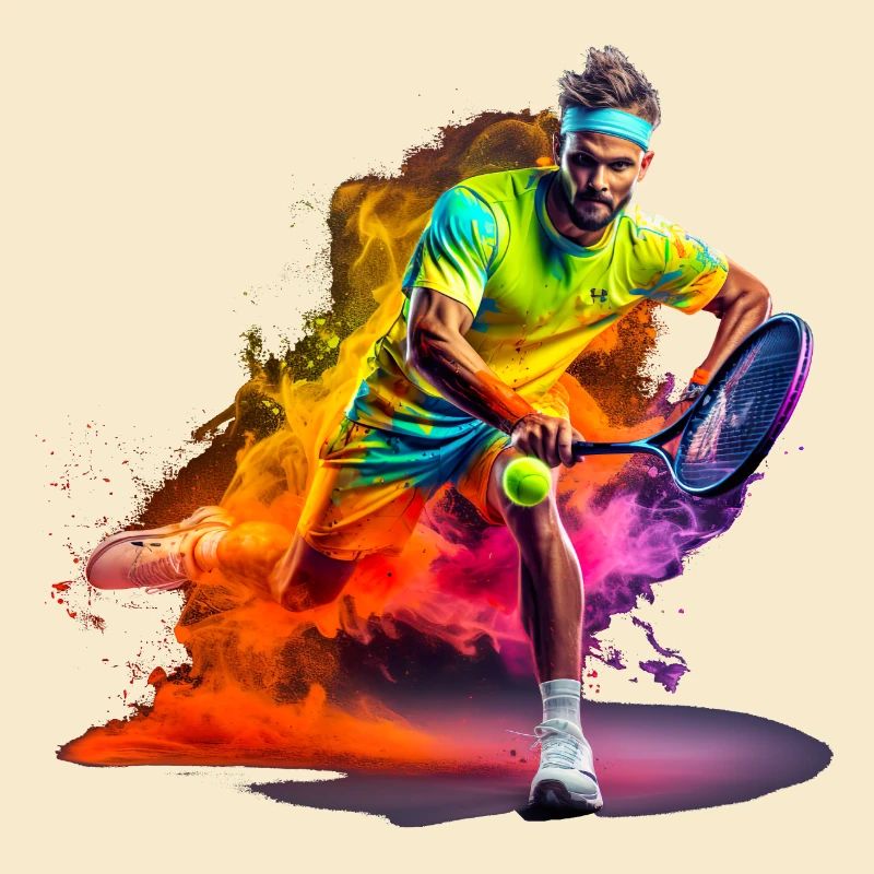 Tennisspiel mit zwei oder vier Spieler