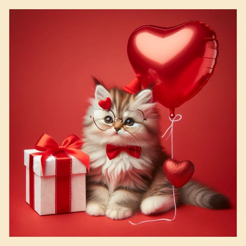 Ein süßes Kätzchen - Valentinstag