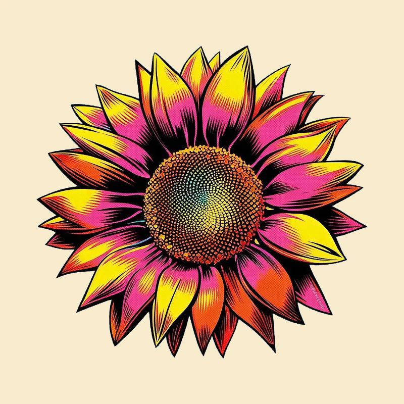 Sunflower Pop Art