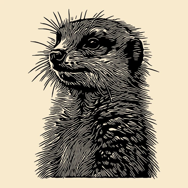 Süsses kleines Erdmännchen mit Querstreife