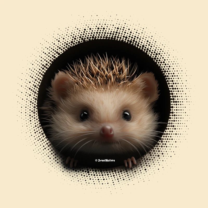 Hérisson mignon avec vison