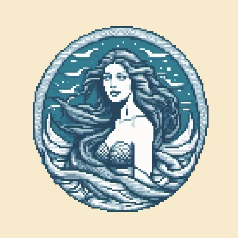 Sirène océanique Pixel