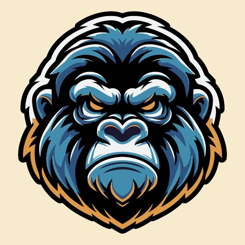 Maskottchen Gorillakopf