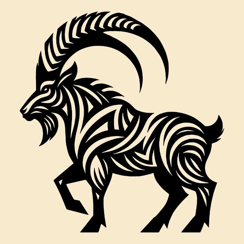 Steinbock Tattoo Style