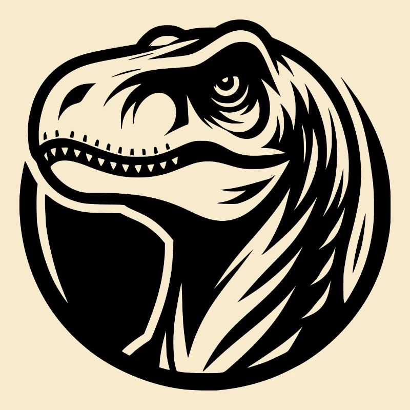 Style de logo Raptor souriant