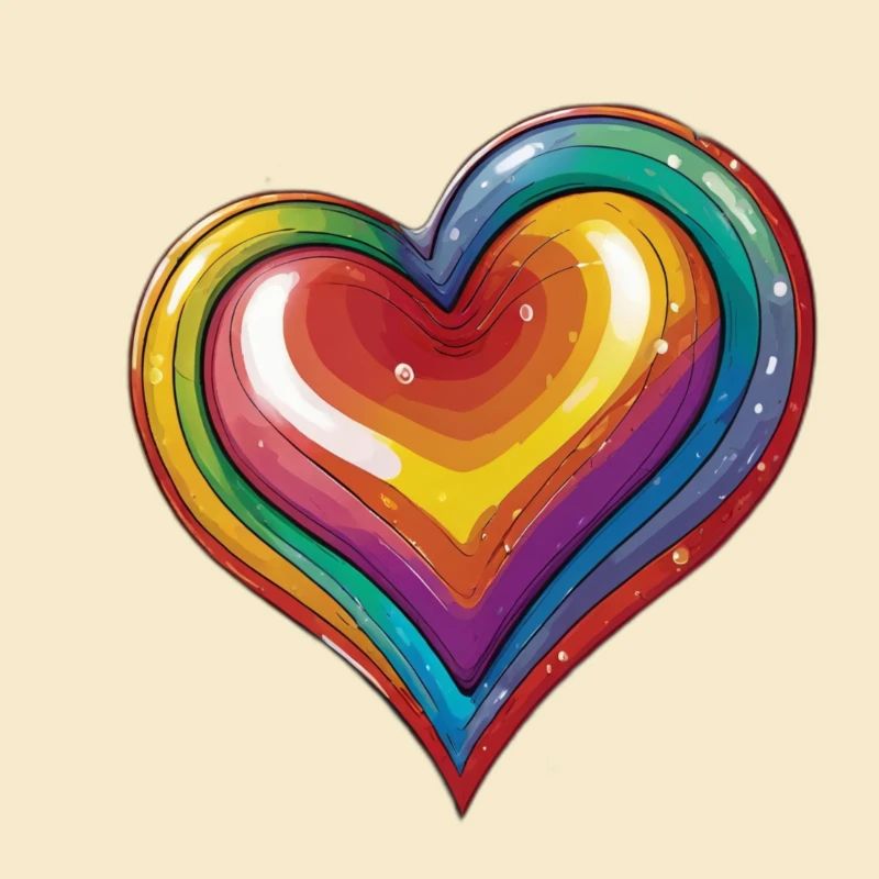Regenbogen Herz